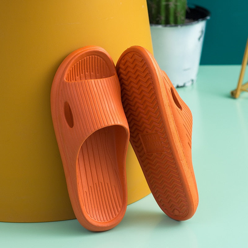 jinran Summer Thick Platform Bathroom Home Slippers Women Fashion Soft Sole EVA Indoor Slides Sandals Non-slip Flip Flops Free Shipping