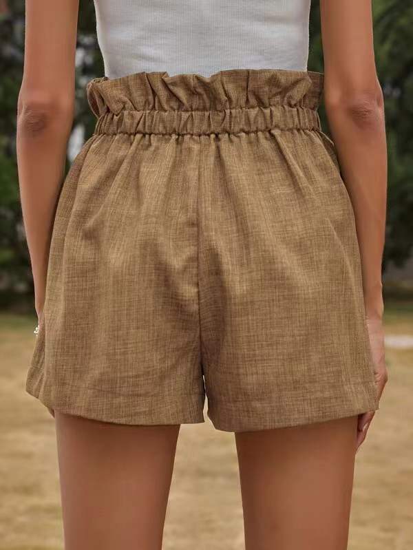 jinran Summer New High Waist Loose Wide Leg Pants Casual Comfortable Shorts Women's Pants Street Women Sports Pants Women Knee Length