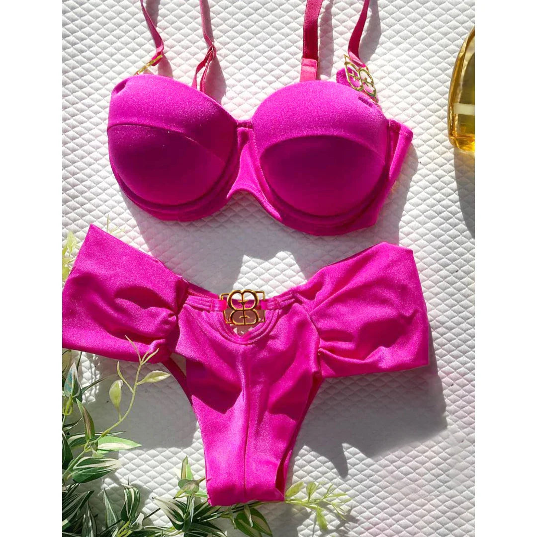 jinran 2024 Sexy Push Up One Piece Swimsuit Women Swimwear Underwire Monokini Bathing Suits Swim Suit Wear Summer Beachwear