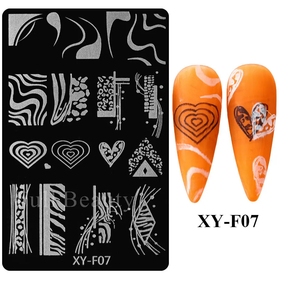 jinran Spring Flowers Nail Stamping Plates Cherry Blossom Summer Daisy Floral Butterfly DIY Nail Design Image Stamp Templates Stencil