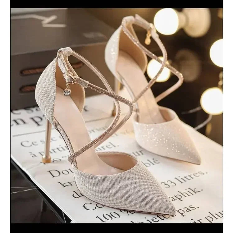 jinran 2024 New Fashion Summer Women Sexy Stiletto High Heels Pumps Ladies Pointed Toe Shallow Party Shoes Wedding Women Black Shoes
