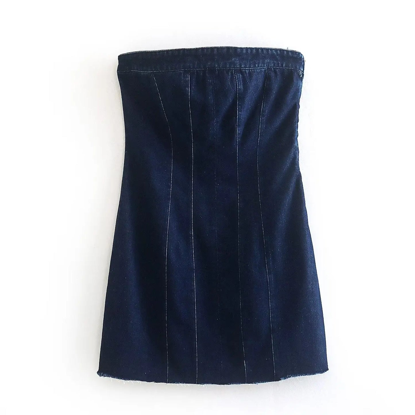 jinran 2024 Denim Mini Dress Women Fashion Slim Backless Strapless Sleeveless Sexy Bodycon Dresses Summer Causal Party Mini Dress