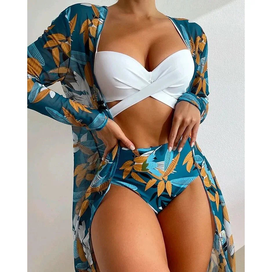jinran New Bikini Beach Skirt Tunics for Beach Cover up Swimsuit Women Ruffle Biquini Bathing Suit Summer Beach Wear Swim Suit