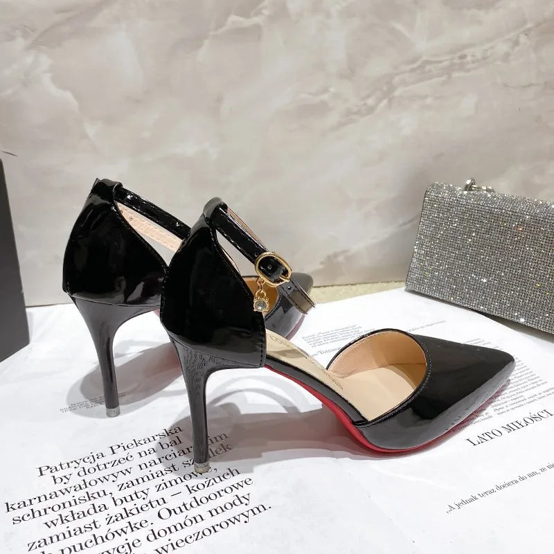 jinran Summer New European American Fight Color Shoes Fashion Fish Mouth High Heels Sexy Thin Heels Dress Shoes