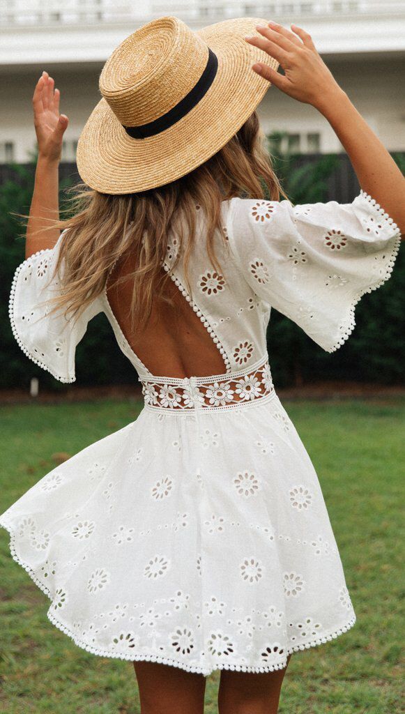 jinran Summer Comfortable Soild Colors Simple Design Sleeveless Lace Short Dress for Women Harajuku Dress White Vacation Dress