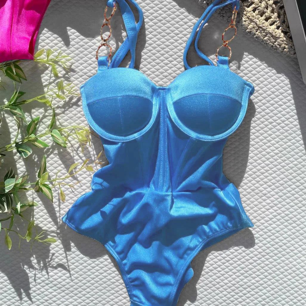 jinran 2024 Sexy Push Up One Piece Swimsuit Women Swimwear Underwire Monokini Bathing Suits Swim Suit Wear Summer Beachwear