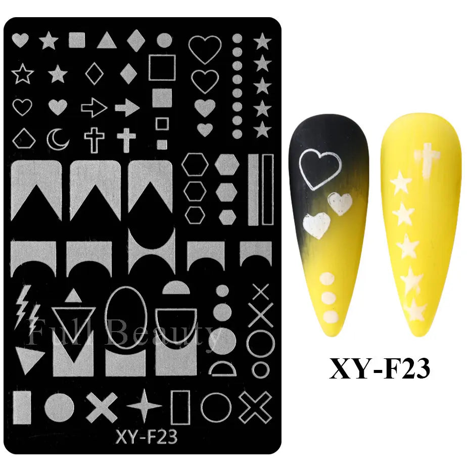 jinran Spring Flowers Nail Stamping Plates Cherry Blossom Summer Daisy Floral Butterfly DIY Nail Design Image Stamp Templates Stencil