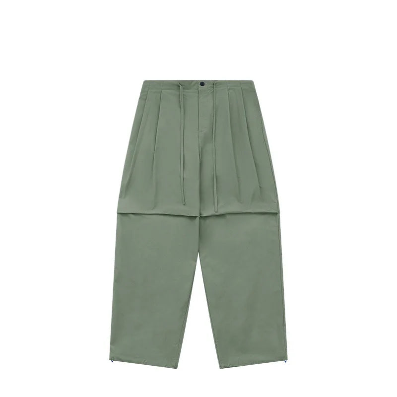 Parachute Waterproof Pants Man Blue Oversize Sweatpants Men's Sports Trousers Male Casual Japanese Streetwear Hip Hop