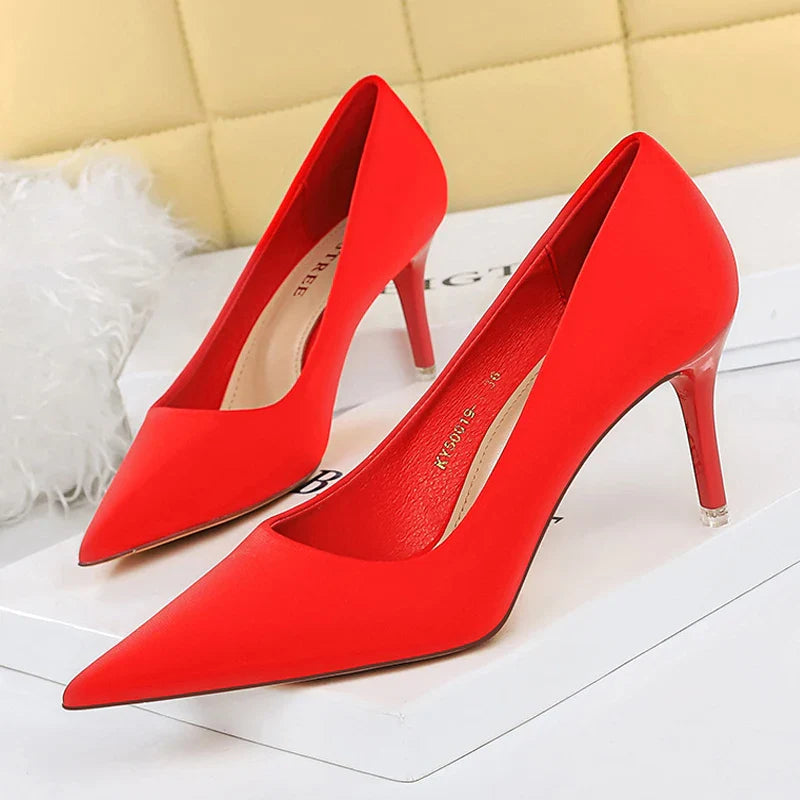 jinran Shoes Satin Women Pumps 2024 New Purple High Heels Fashion Women Shoes Stiletto Luxury Noble Party Shoes Women Heels