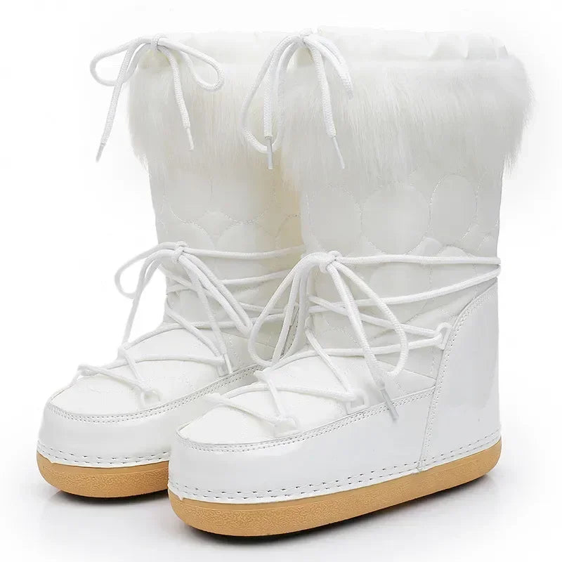 jinran Women Boot European American Fashion Space Boot Wool Bread Footwear Snow Boot Plush Thermal Women Shoe 2024