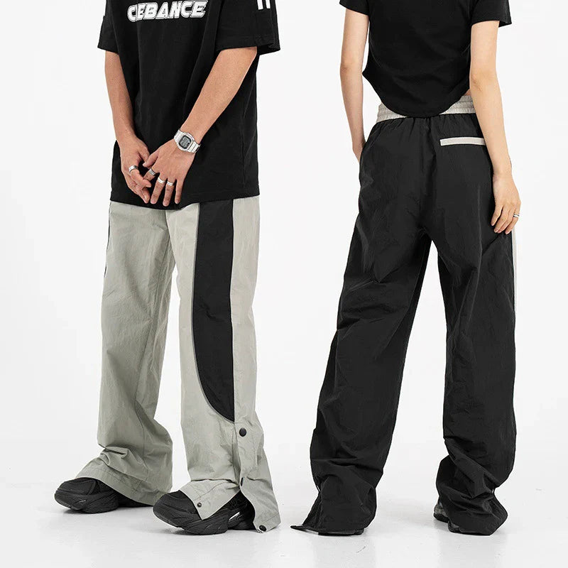 Baggy Sweatpants Men Vintage Oversize Joggers Pants Black Wide Leg Trousers Male Unisex Patchwork Harajuku Streetwear