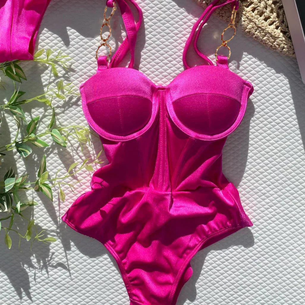 jinran 2024 Sexy Push Up One Piece Swimsuit Women Swimwear Underwire Monokini Bathing Suits Swim Suit Wear Summer Beachwear