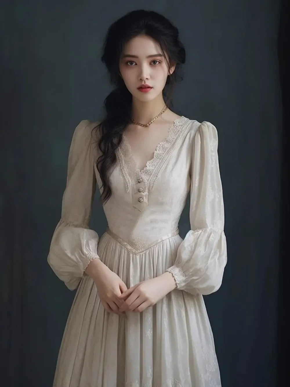 jinran French chic dresses sub winter 2024 new women's princess classical vintage dresses