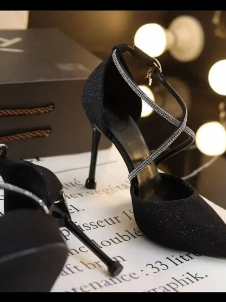 jinran 2024 New Fashion Summer Women Sexy Stiletto High Heels Pumps Ladies Pointed Toe Shallow Party Shoes Wedding Women Black Shoes
