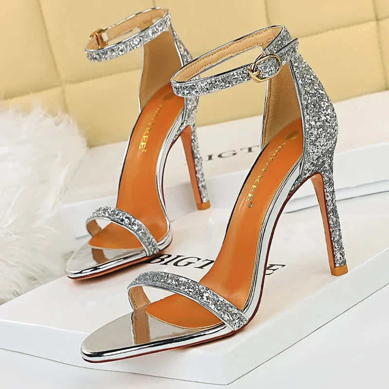 jinran Shoes Summer Women Sandals Suede Hollow High Heels Stiletto Fashion Sandles Women Heels Ladies Shoes Women's Sandals