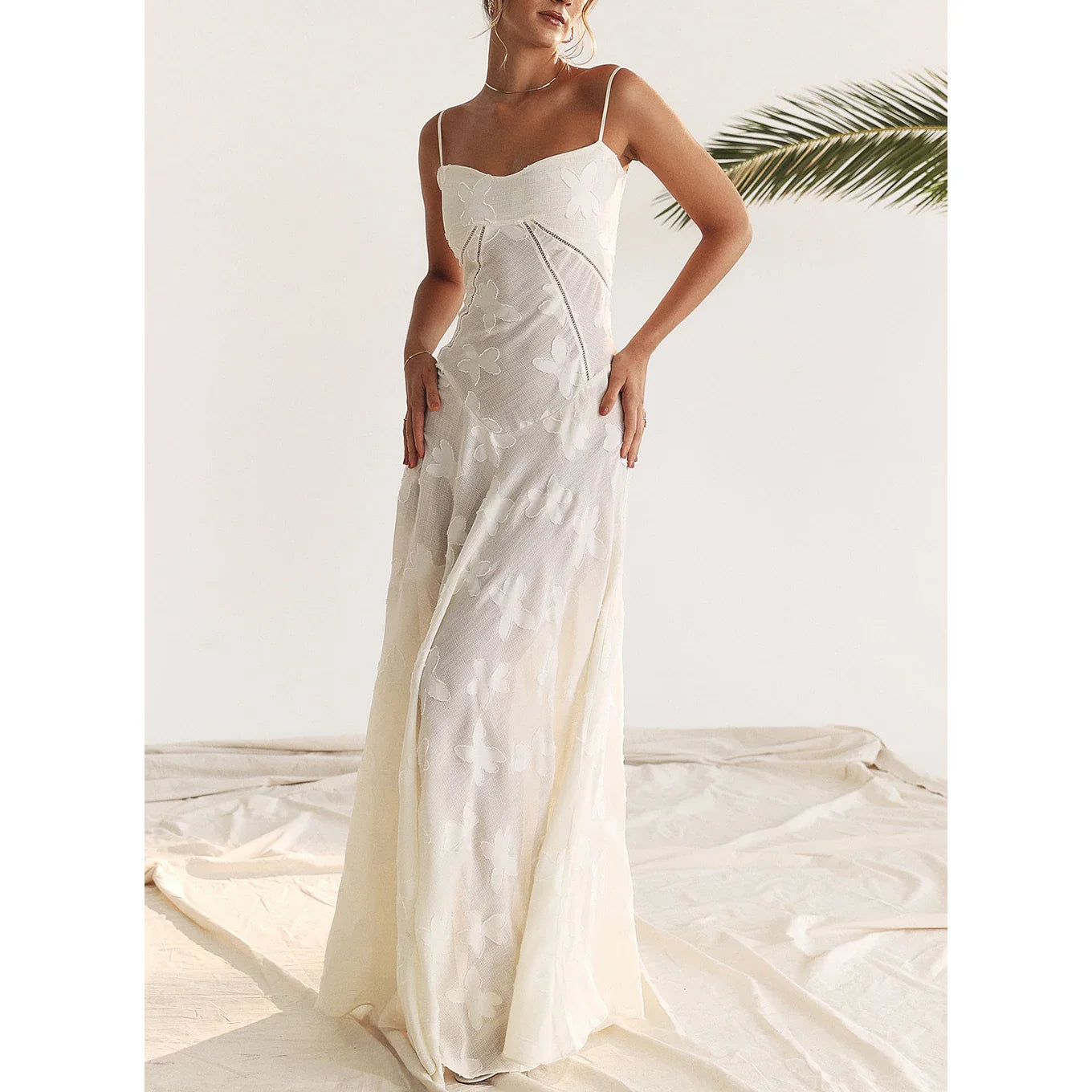 jinran 2024 White Dress Women Halter Cotton Long Dress Lace Elegant Party Outfits Ladies Sexy Club Clothes