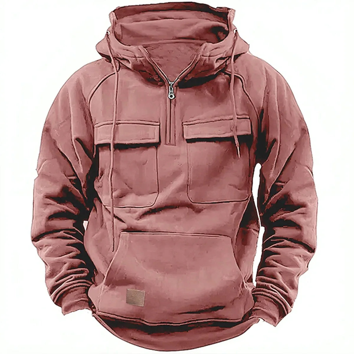 2024 Vintage Men Hoodie Sweatshirt Street Man Clothing Men's Oversized Hooded Pullover Male Retro Harajuku Solid Color Hoody