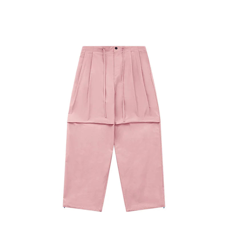 Parachute Waterproof Pants Man Blue Oversize Sweatpants Men's Sports Trousers Male Casual Japanese Streetwear Hip Hop