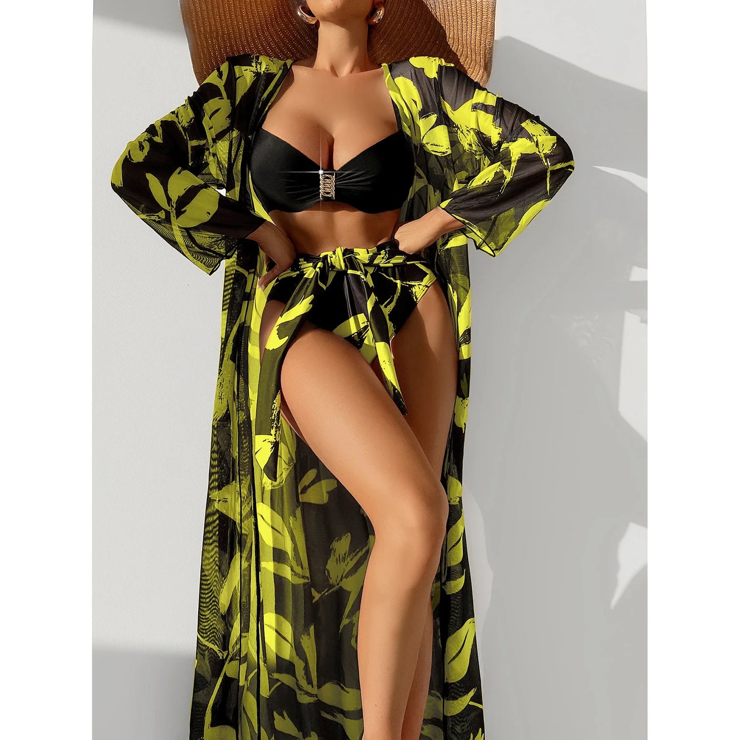 jinran New Bikini Beach Skirt Tunics for Beach Cover up Swimsuit Women Ruffle Biquini Bathing Suit Summer Beach Wear Swim Suit
