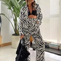 jinran Elegant Summer Stripes Shirt Pants Set Women Loose Long Sleeve Blouses Matching Wide Trousers Suit 2024 Casual 2 Piece Pant Set