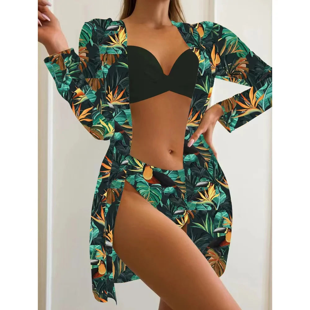 jinran New Bikini Beach Skirt Tunics for Beach Cover up Swimsuit Women Ruffle Biquini Bathing Suit Summer Beach Wear Swim Suit