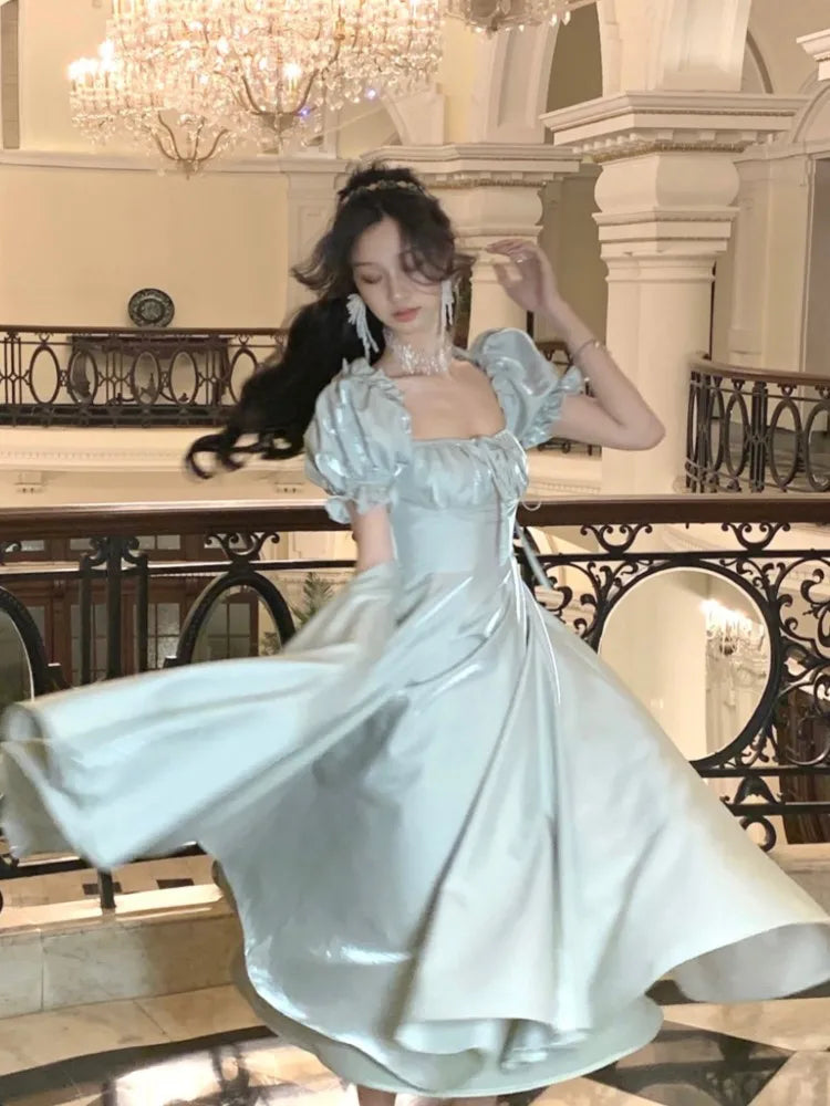 jinran Elegant French White Wedding Party Dress Women Vintage Burgundy Romantic Prom Vestidos Summer Korean A-line Graduation Dresses