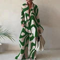 jinran Elegant Summer Stripes Shirt Pants Set Women Loose Long Sleeve Blouses Matching Wide Trousers Suit 2024 Casual 2 Piece Pant Set