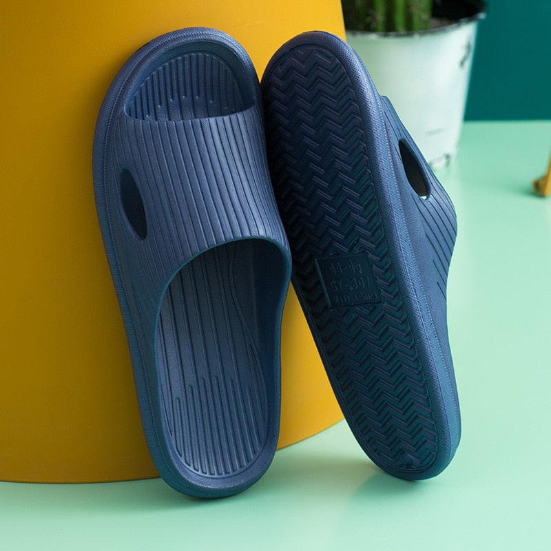 jinran Summer Thick Platform Bathroom Home Slippers Women Fashion Soft Sole EVA Indoor Slides Sandals Non-slip Flip Flops Free Shipping