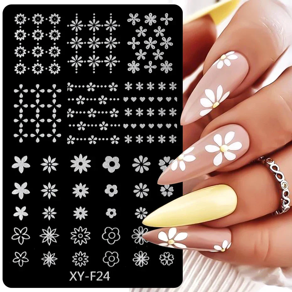 jinran Spring Flowers Nail Stamping Plates Cherry Blossom Summer Daisy Floral Butterfly DIY Nail Design Image Stamp Templates Stencil