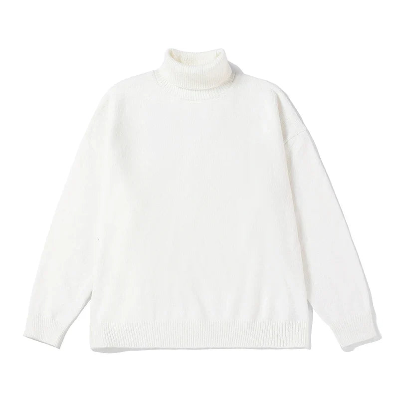 Pink Oversized Korean Fashions Harajuku Knitted Sweater Winter Turtleneck Sweaters Pullovers Men Vintage Black Clothes