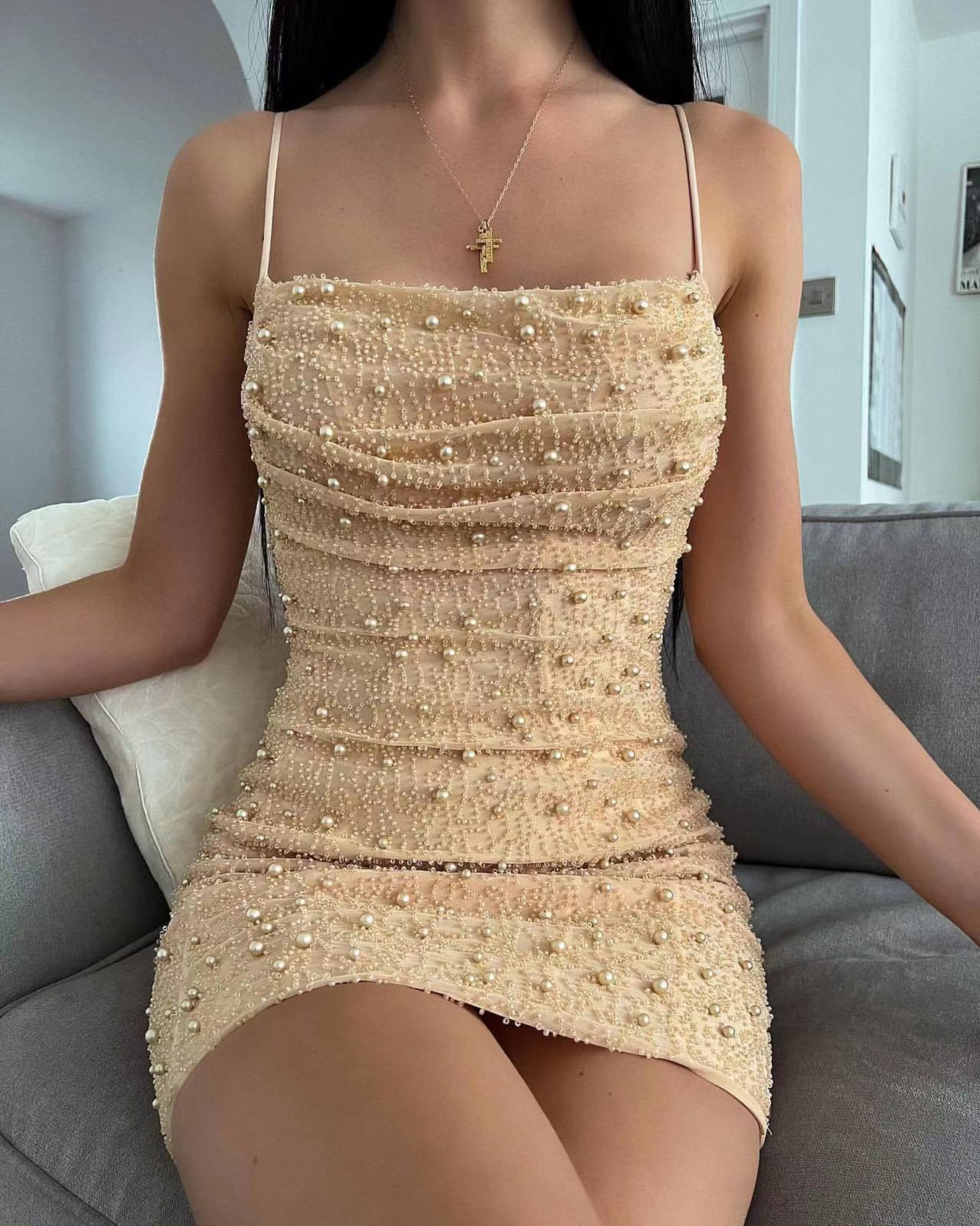 jinran Y2k Bodycon Sexy Lace Feather Dress Womens Outifits Square Collar Party Elegant Robe Dresses for Women 2024 Festival Outfit