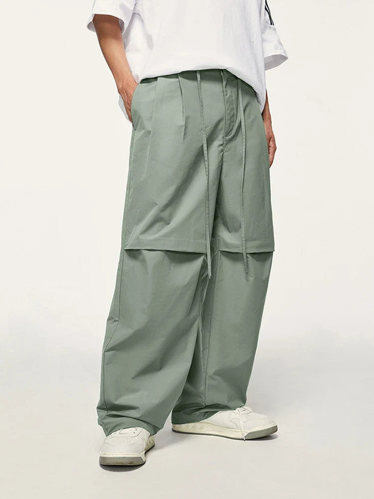Parachute Waterproof Pants Man Blue Oversize Sweatpants Men's Sports Trousers Male Casual Japanese Streetwear Hip Hop