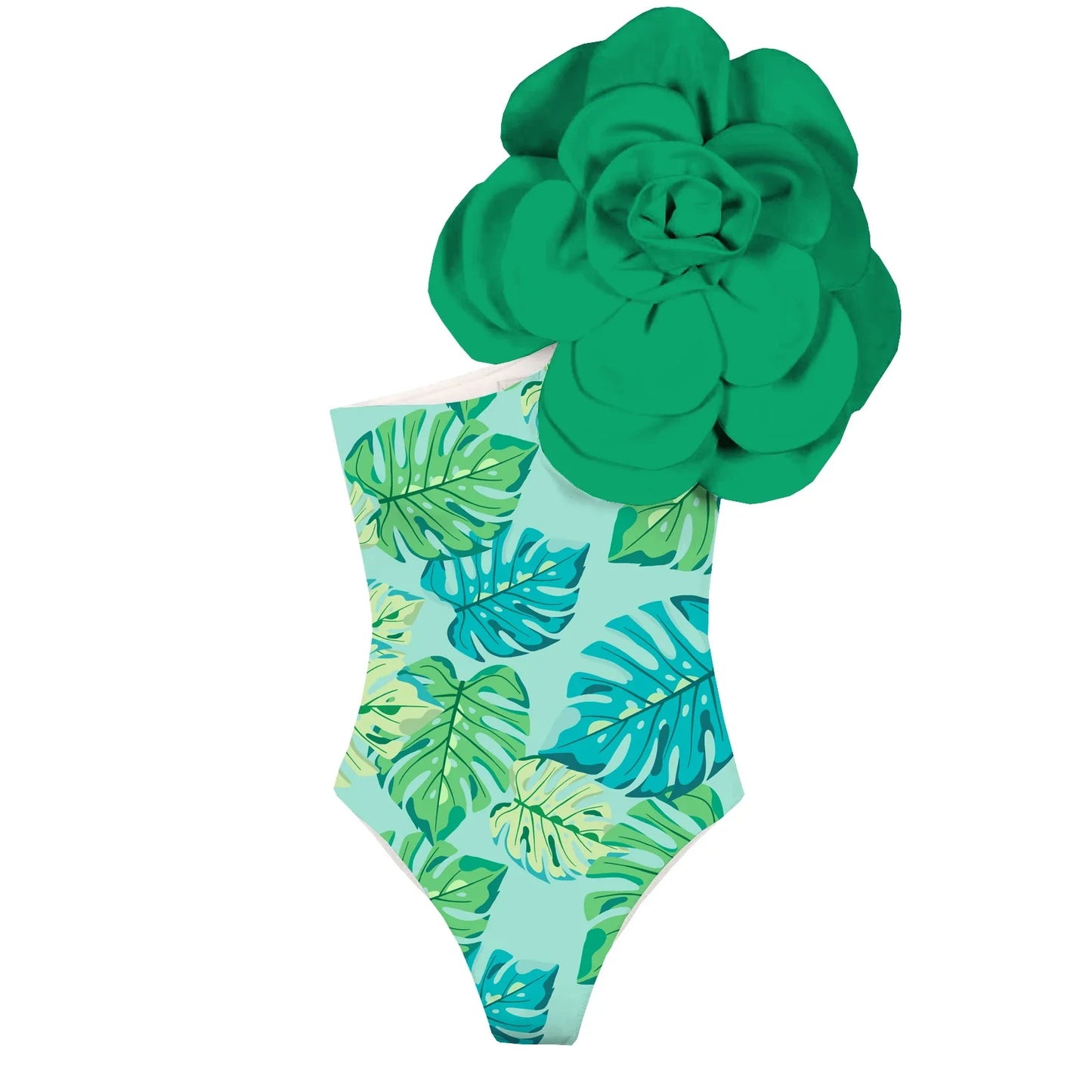 jinran 2024 3D Flower One Piece Swimsuit Women Swimwear Monokini Bodysuit Bathing Suit Belt Beach Wear