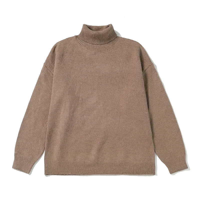 Pink Oversized Korean Fashions Harajuku Knitted Sweater Winter Turtleneck Sweaters Pullovers Men Vintage Black Clothes