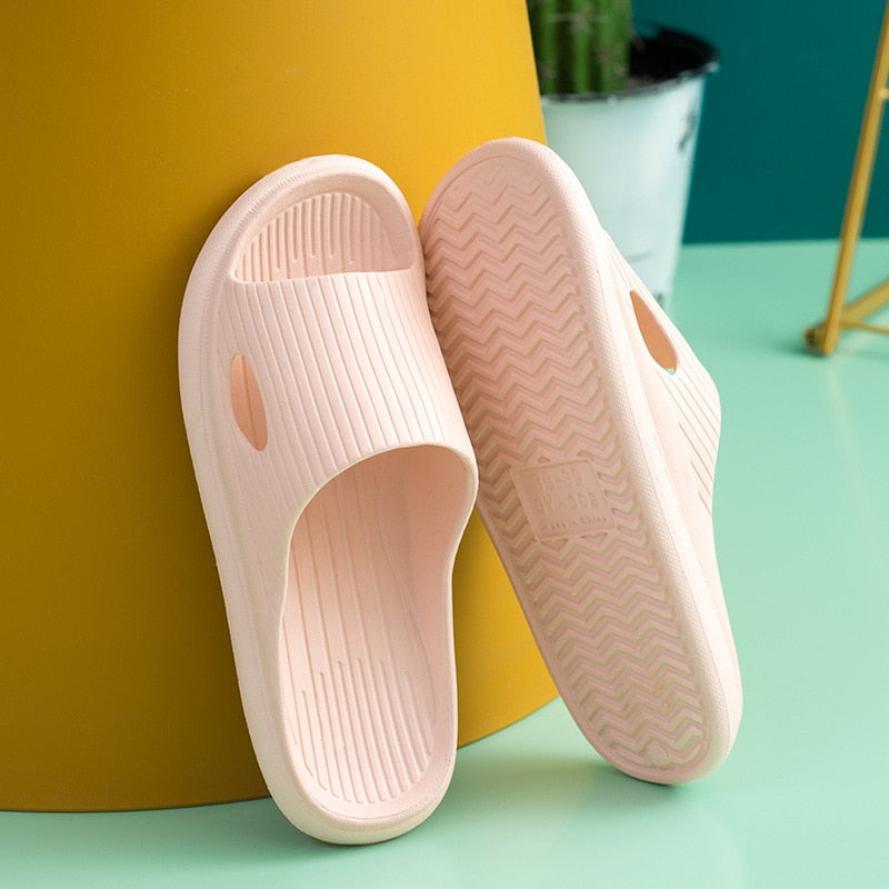 jinran Summer Thick Platform Bathroom Home Slippers Women Fashion Soft Sole EVA Indoor Slides Sandals Non-slip Flip Flops Free Shipping