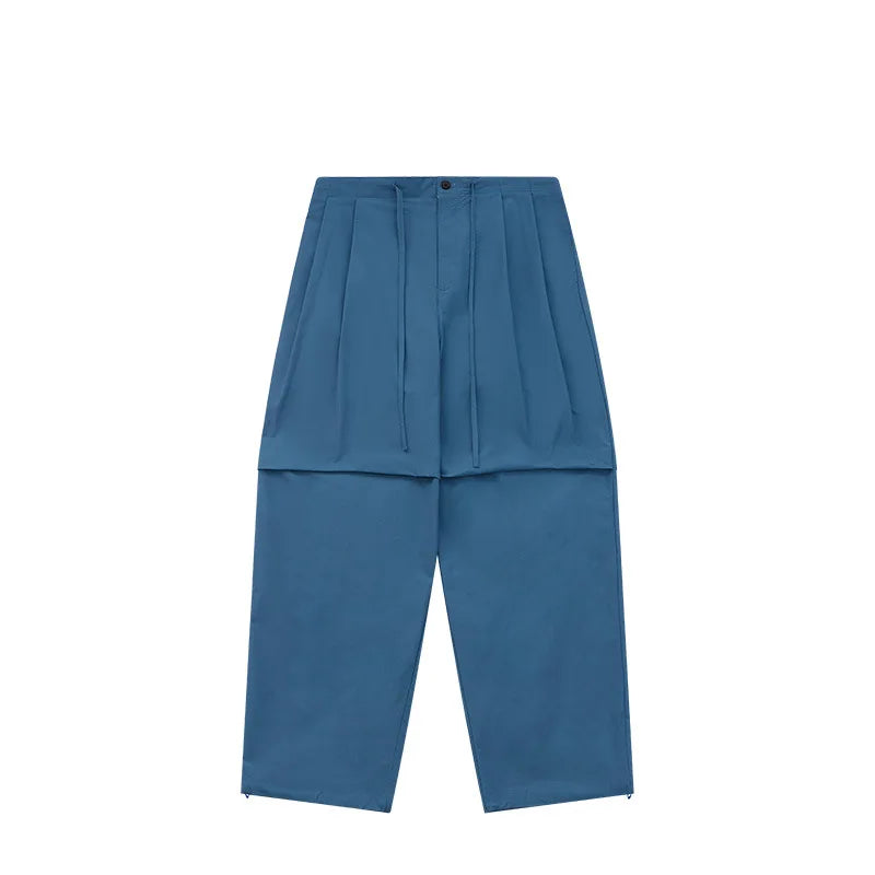 Parachute Waterproof Pants Man Blue Oversize Sweatpants Men's Sports Trousers Male Casual Japanese Streetwear Hip Hop