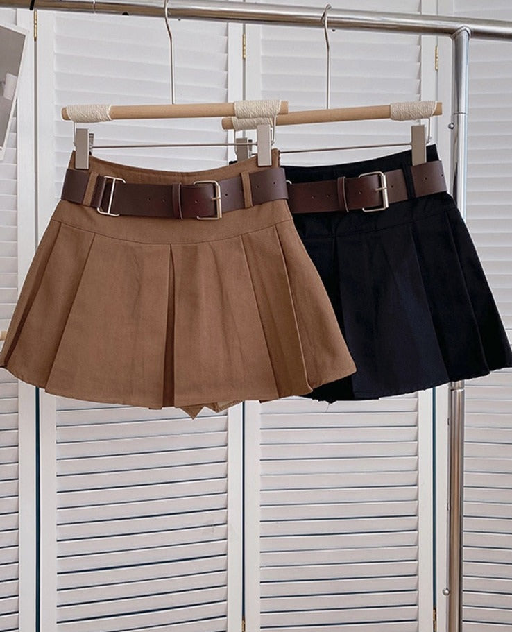 jinran Pleated Skirts for Women Mini Y2k Summer Sashes Korean Fashion Clothing Harajuku Black High Waist Casual Elegant