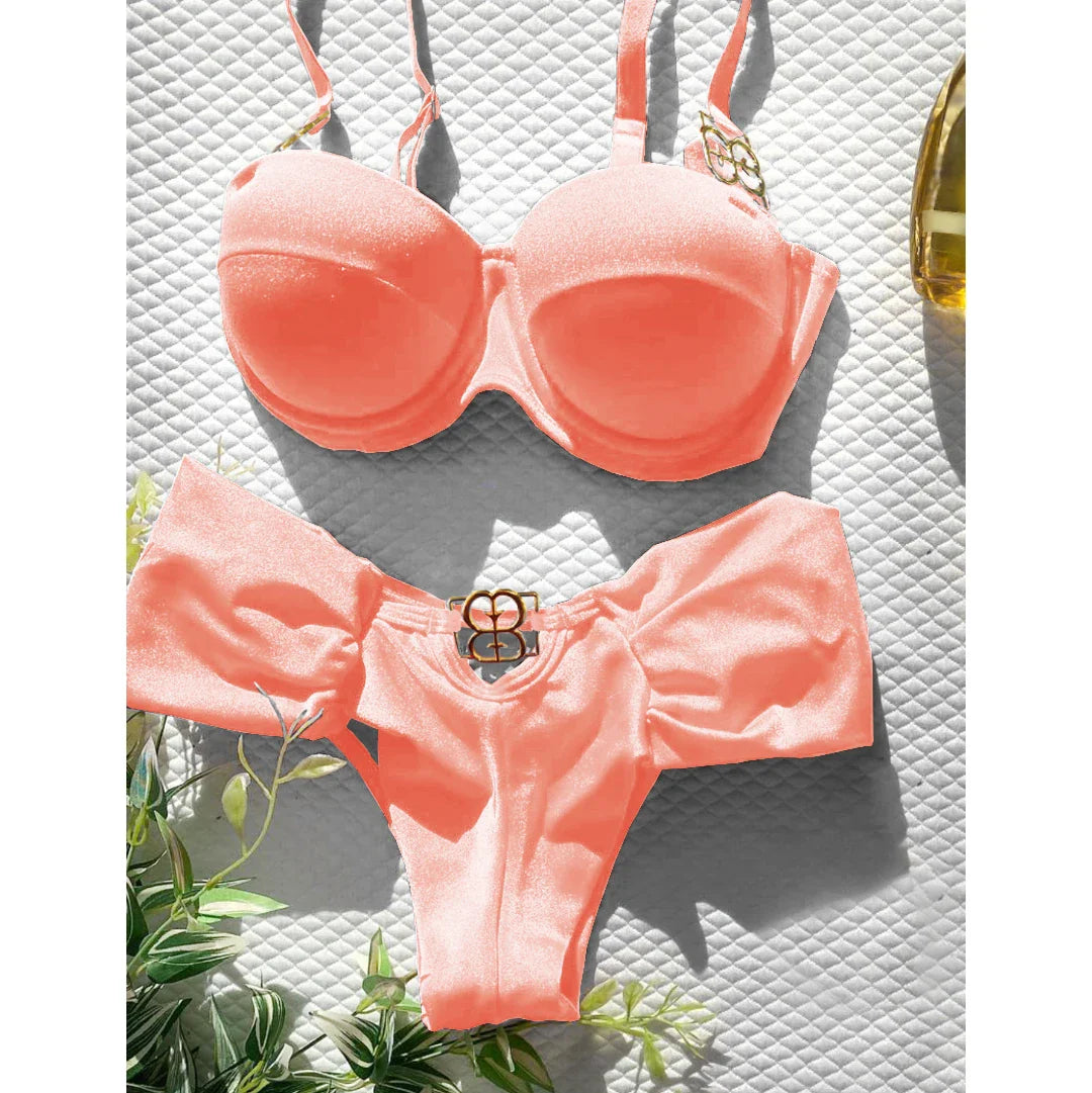 jinran 2024 Sexy Push Up One Piece Swimsuit Women Swimwear Underwire Monokini Bathing Suits Swim Suit Wear Summer Beachwear