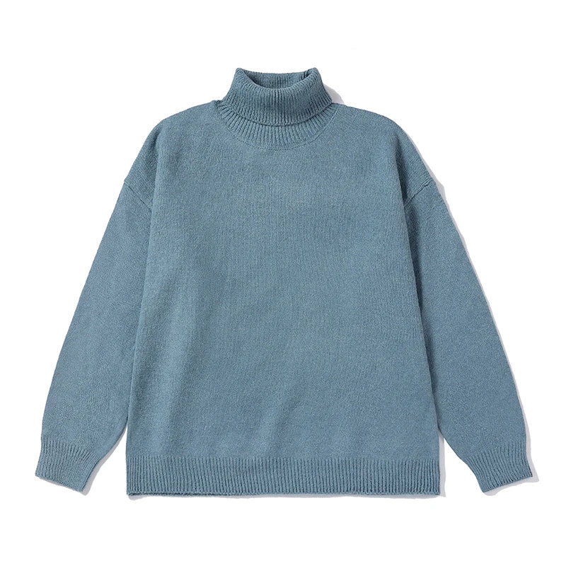 Pink Oversized Korean Fashions Harajuku Knitted Sweater Winter Turtleneck Sweaters Pullovers Men Vintage Black Clothes