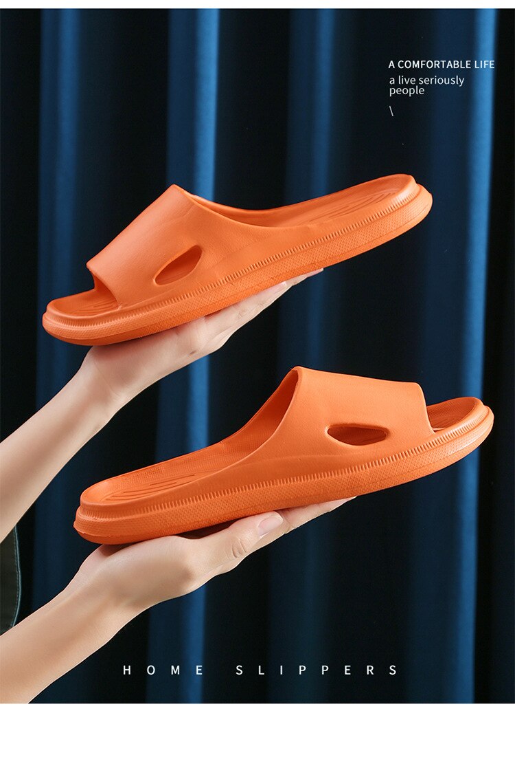 jinran Summer Thick Platform Bathroom Home Slippers Women Fashion Soft Sole EVA Indoor Slides Sandals Non-slip Flip Flops Free Shipping