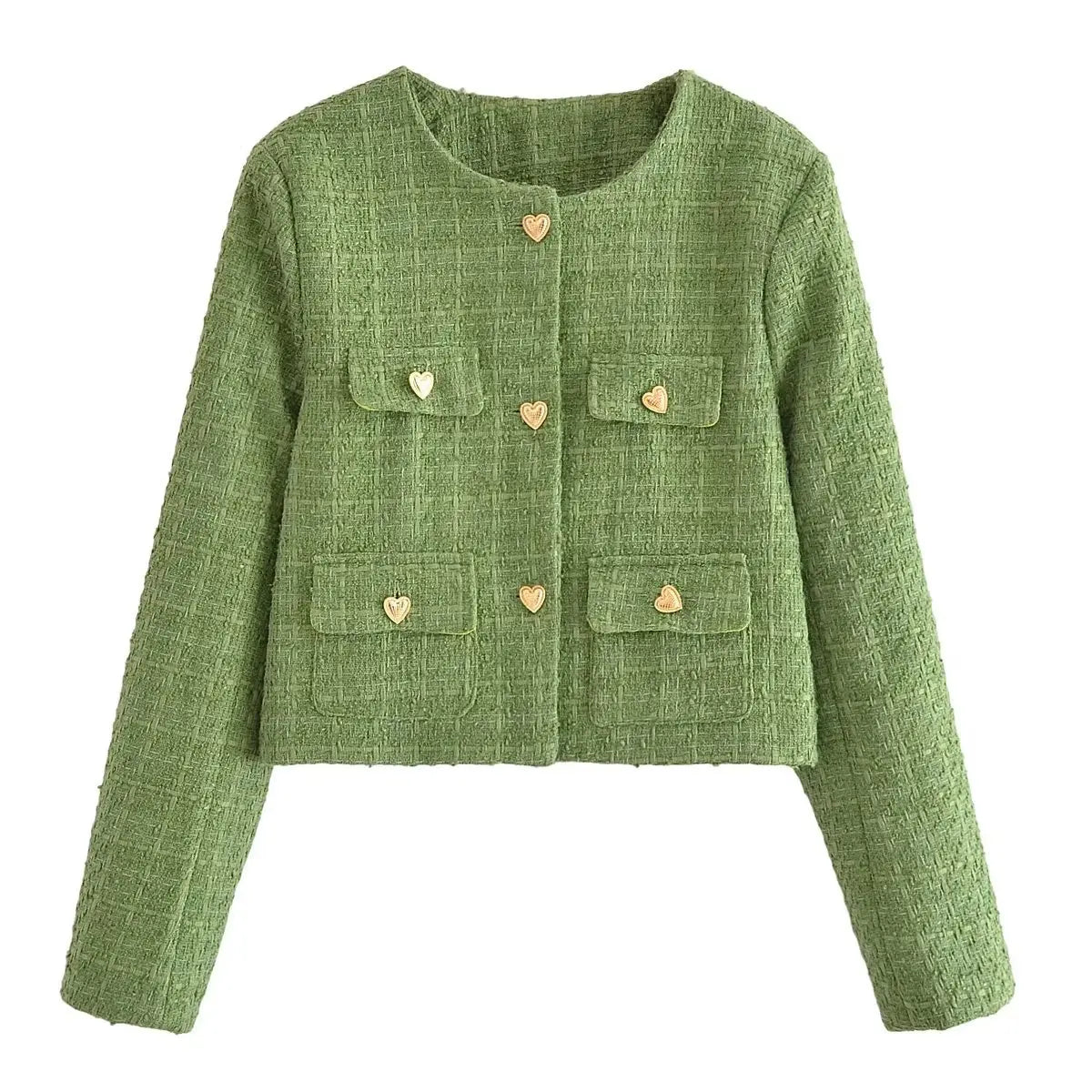 jinran Women's Tweed Jacket Skirts Suit 2024 Autumn O-neck Long Sleeve Button Coat Elegant 2 Piece Set Women Sheath Mini Skirt Outfit