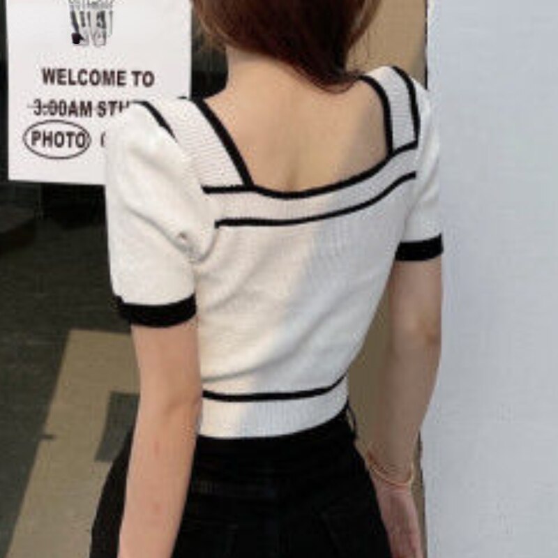 jinran Short Sleeve T-shirts Women Chic Mature Sweet All-match Summer Students Patchwork Gentle Ins Stylish Elegant Young New Design