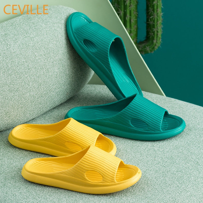 jinran Summer Thick Platform Bathroom Home Slippers Women Fashion Soft Sole EVA Indoor Slides Sandals Non-slip Flip Flops Free Shipping