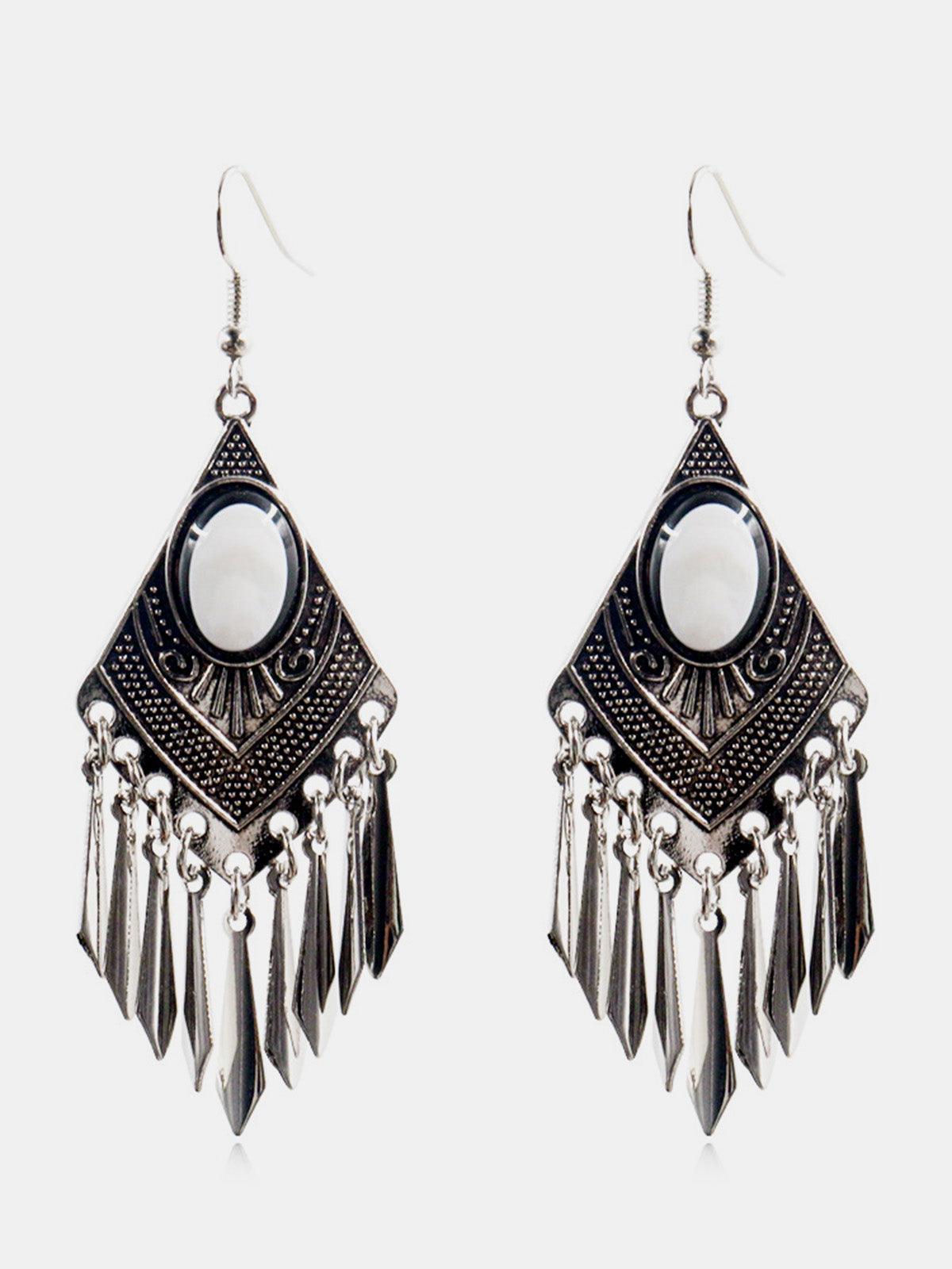 jinran 2024 New Tassel diamond metal Earrings