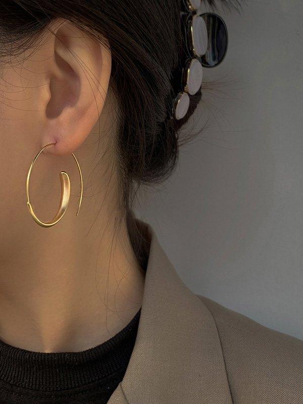 jinran 2024 New Normcore Geometric Matte Earrings