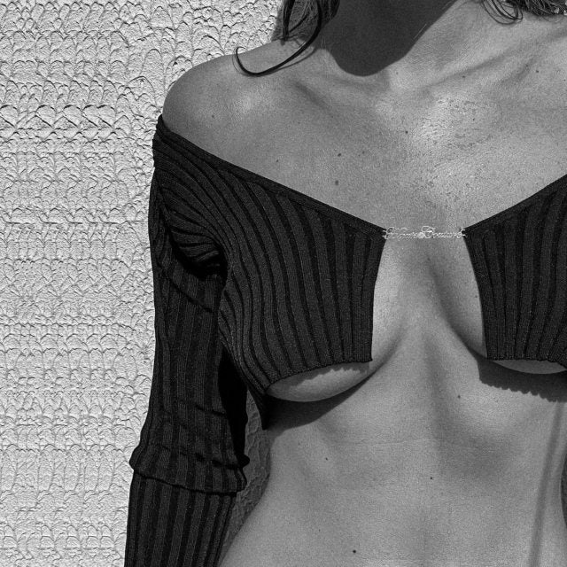 jinran 2024 LIEN CROPPED SWEATER