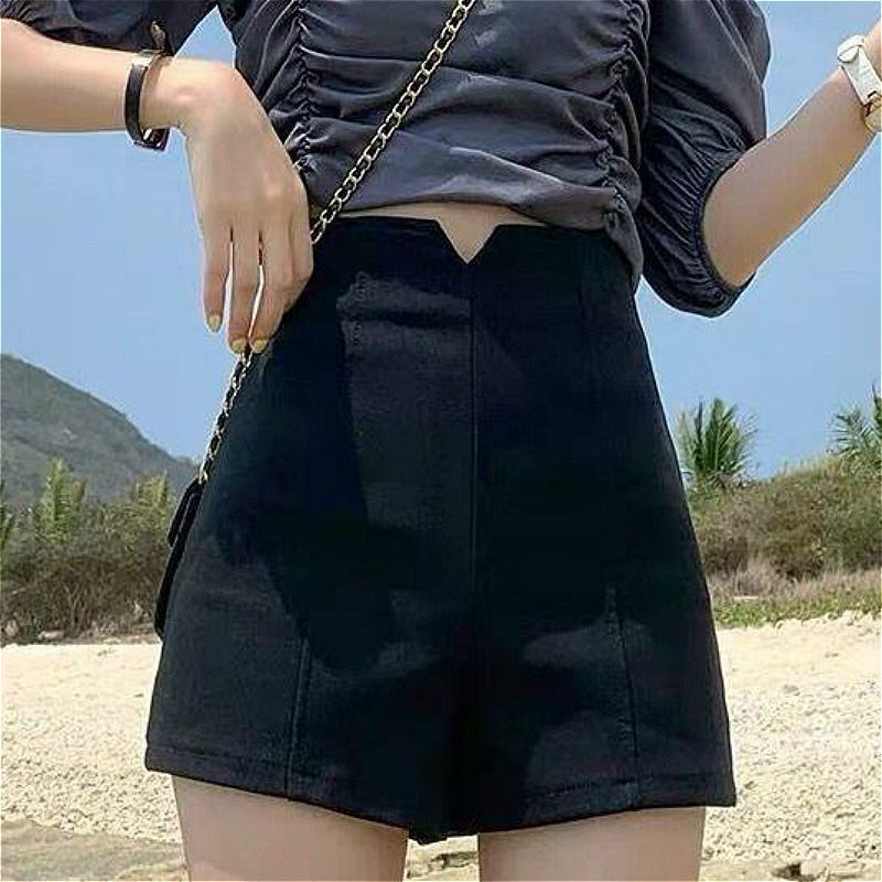 jinran Shorts Women Pius Size 5XL Ulzzang Simple Casual Elegant Office Ladies Short Summer All-match High Waist Stretch Womens Trousers