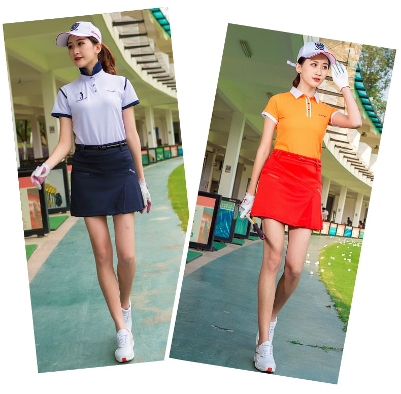 jinran Summer Women's Short Skirt Pleated Golf Skirt Casual Outdoor Sports Girls Skirt Slim Fit Badminton Tennis Skorts XS-XXL Choose