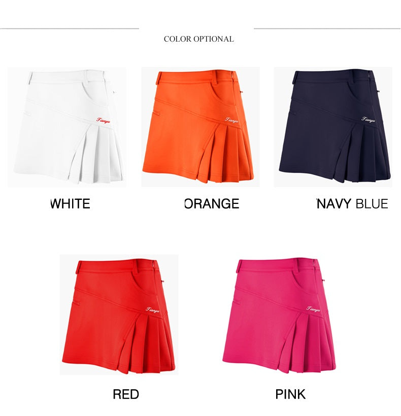 jinran Summer Women's Short Skirt Pleated Golf Skirt Casual Outdoor Sports Girls Skirt Slim Fit Badminton Tennis Skorts XS-XXL Choose