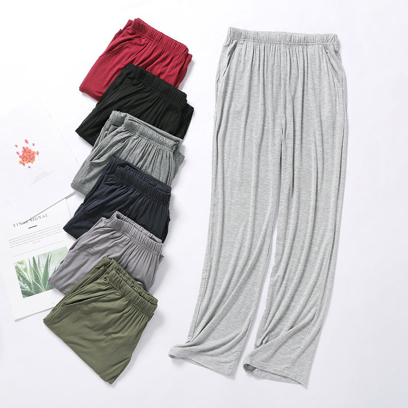 jinran New men's modal trousers thin section spring and summer home pants men's plus size home pants casual trousers pajama pants